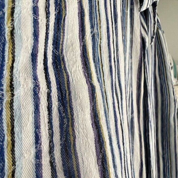 Robert Graham White Multicolored Striped Geometric Embroidered Button Up Shirt - Picture 10 of 12